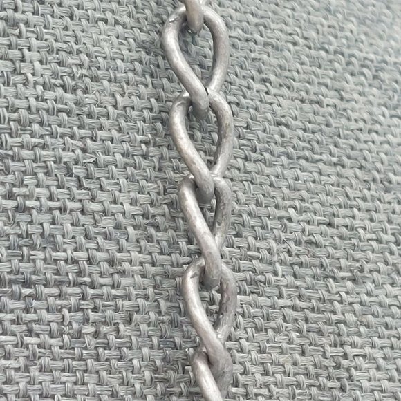 Mixed Metal Necklace Circle Ring Links Gold Copper Silver Brass Toned Two Strand - Picture 4 of 6